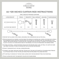 Exclusive Home Curtains Peony 1 IN Adjustable Curtain Rod
