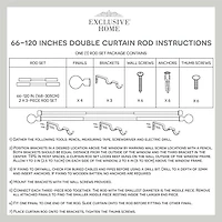 Exclusive Home Curtains Ogee/Topper Double Curtain Rod