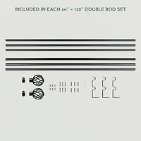 Exclusive Home Curtains Ogee/Topper Double Curtain Rod