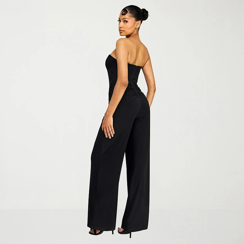 Premier Amour Womens Sweetheart Neck Sleeveless Jumpsuit
