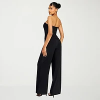 Premier Amour Womens Sweetheart Neck Sleeveless Jumpsuit