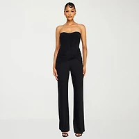 Premier Amour Womens Sweetheart Neck Sleeveless Jumpsuit