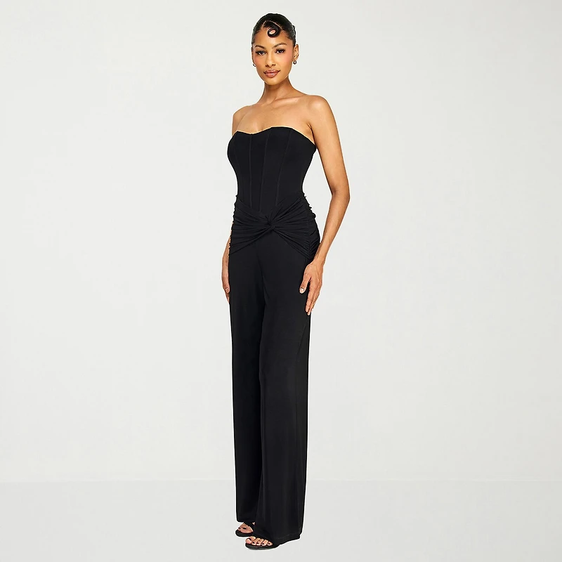 Premier Amour Womens Sweetheart Neck Sleeveless Jumpsuit