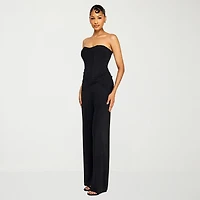 Premier Amour Womens Sweetheart Neck Sleeveless Jumpsuit