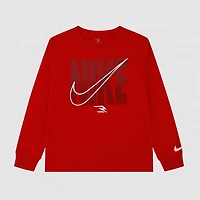 Nike 3BRAND by Russell Wilson Big Kid Boys Crew Neck Long Sleeve Regular Fit Graphic T-Shirt
