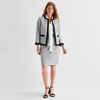 Black Label by Evan-Picone Tweed Womens Suit Skirt
