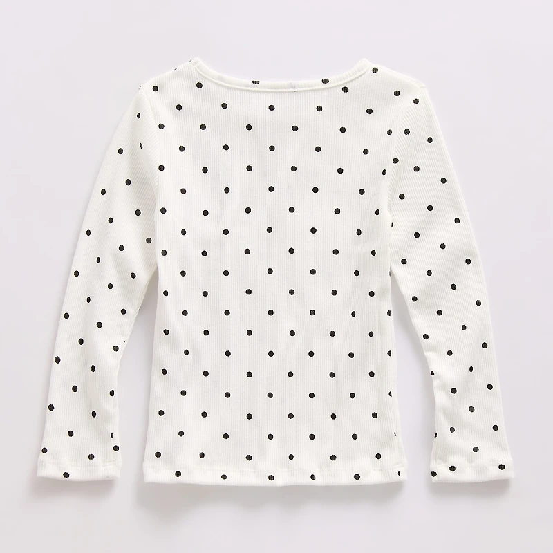 Okie Dokie Toddler & Little Girls Crew Neck Long Sleeve T-Shirt