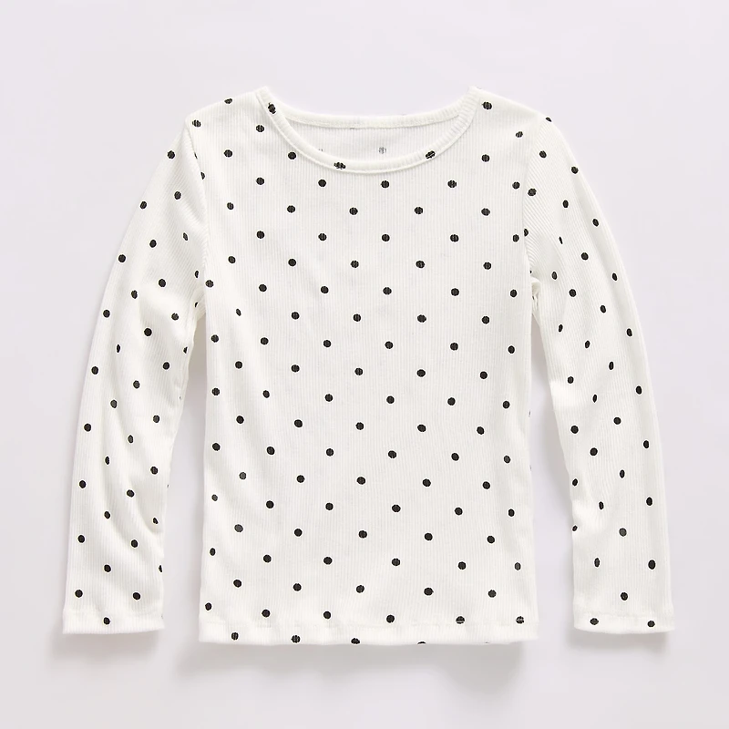 Okie Dokie Toddler & Little Girls Crew Neck Long Sleeve T-Shirt