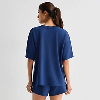 Xersion Scubaluxe Womens Crew Neck Short Sleeve Active T-Shirt