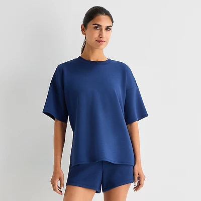 Xersion Womens Crew Neck Short Sleeve Active T-Shirt
