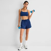 Xersion Scubaluxe Womens 4" Drawstring Waist Workout Shorts