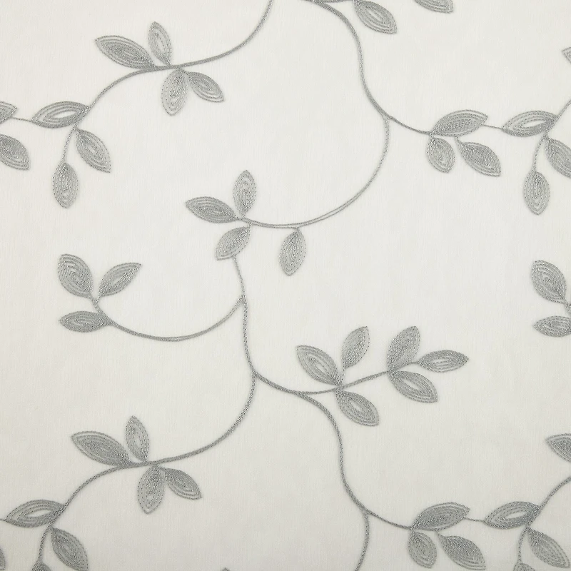 Regal Home Meadow Rod Pocket Embroidered Sheer Single Curtain Panel