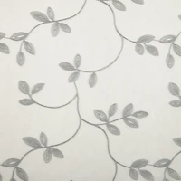 Regal Home Meadow Rod Pocket Embroidered Sheer Single Curtain Panel