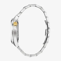 Bulova Maquina Mens Automatic Silver Tone Stainless Steel Bracelet Watch 98a224