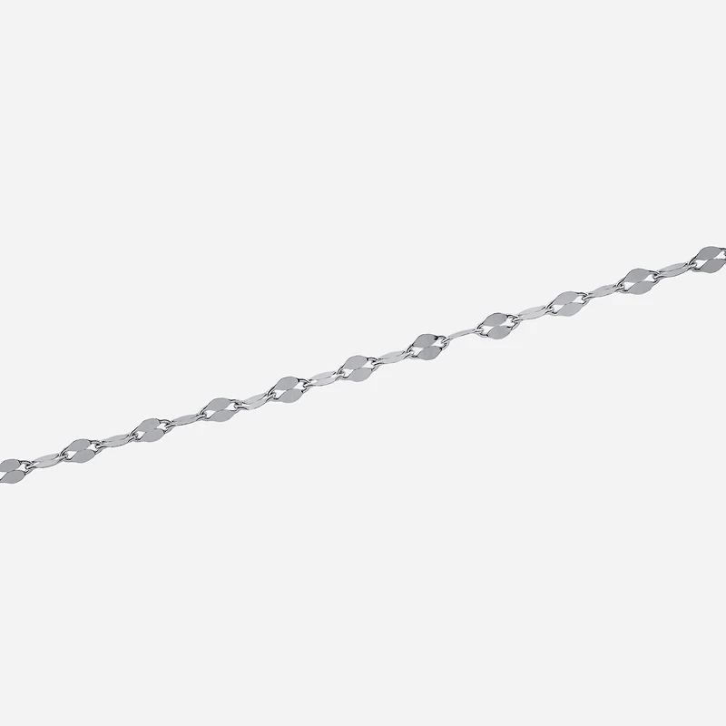 Silver Treasures Womens Sterling Silver 9 Inch Semisolid Ankle Bracelet