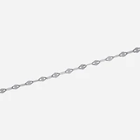 Silver Treasures Womens Sterling Silver 9 Inch Semisolid Ankle Bracelet