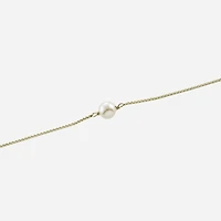 Silver Treasures Womens 14K Gold Over Silver 9 Inch Semisolid Box Ankle Bracelet