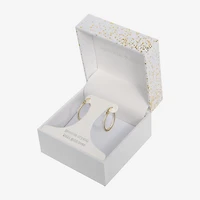 Sparkle Allure Womens Crystal 24K Gold Over Brass 20mm Hoop Earrings
