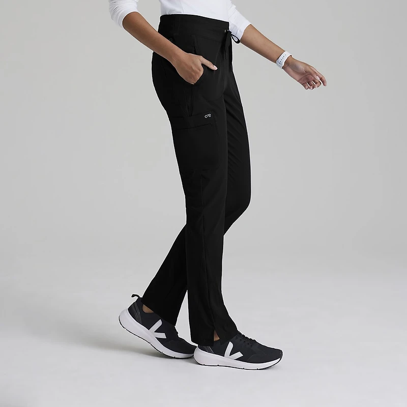 Barco One Bop597 Uplift 5-Pocket Mid-Rise Tapered Leg Womens Moisture Wicking Scrub Pant