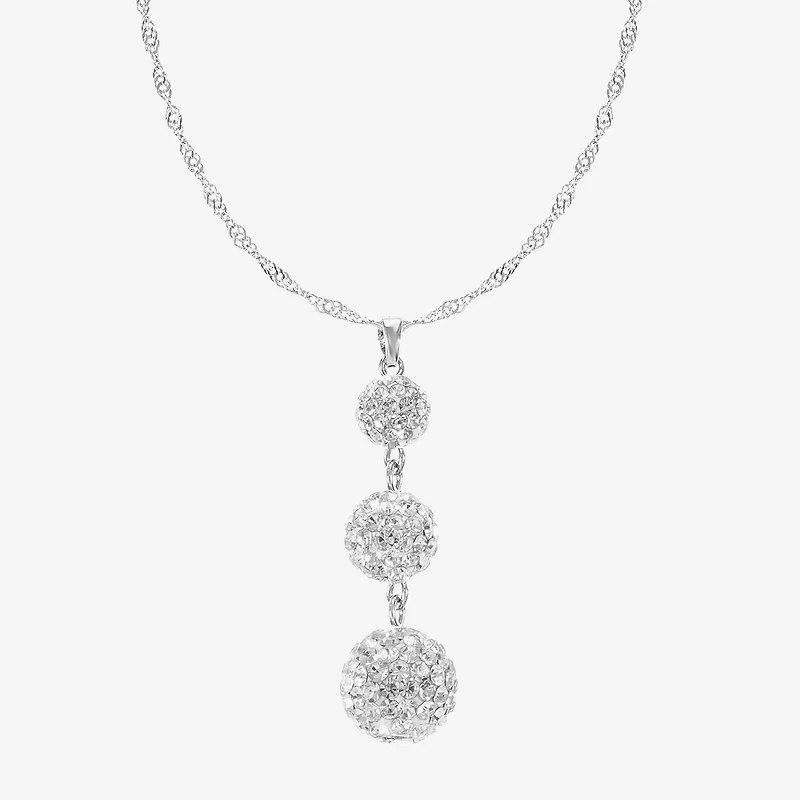 Monet Jewelry Womens Brown Glass Round 17 Inch Pendant Necklace