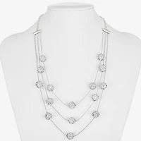 Monet Jewelry Layered Womens Glass 18 Inch Strand Necklace