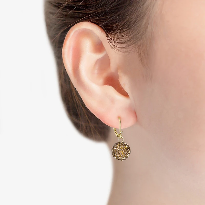 Monet Jewelry Womens Glass Round Drop Earrings