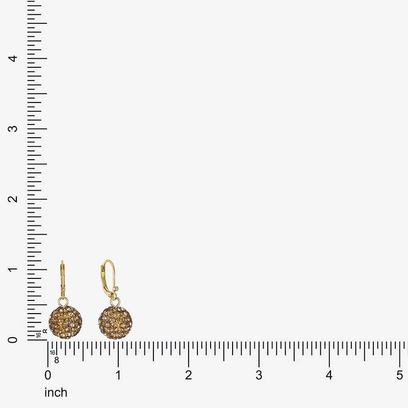 Monet Jewelry Womens Glass Round Drop Earrings