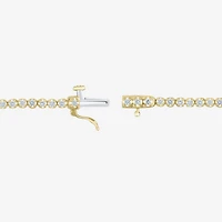 Womens 1 CT. T.W. Lab Grown White Diamond 10K Gold 7.25 Inch Tennis Bracelet