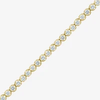 Womens 1 CT. T.W. Lab Grown White Diamond 10K Gold 7.25 Inch Tennis Bracelet