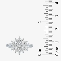 (Si2-I1 / G-H) Womens 1 CT. T.W. Lab Grown White Diamond 10K Gold Cluster Cocktail Ring