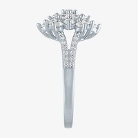 (Si2-I1 / G-H) Womens 1 CT. T.W. Lab Grown White Diamond 10K Gold Cluster Cocktail Ring