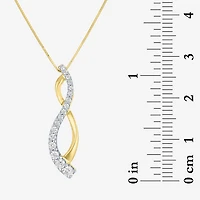 (I1-I2/G-H) Womens 1/3 CT. T.W. Lab Grown White Diamond 10K Gold 18 Inch Pendant Necklace