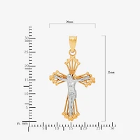 Women’s 14K Gold Two-Tone Crucifix Cross Pendant