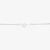Womens Sterling Silver 18 Inch Locket Necklace