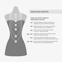 Womens Sterling Silver 18 Inch Locket Necklace