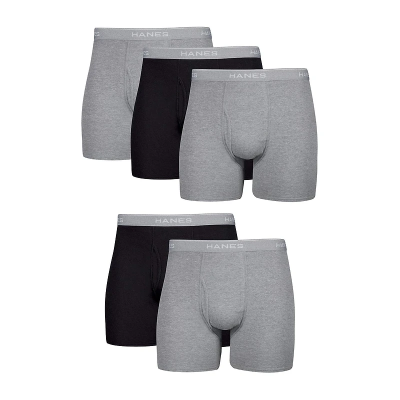Hanes Fresh Iq Bonus Pack Mens 5 Boxer Briefs J349b5