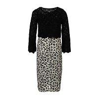 Speechless Big Kid Girls Leopard 2-pc. Dress Set