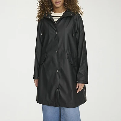 Levi's® Womens Hooded Water Resistant Midweight Raincoat