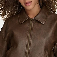 Levi's® Womens Faux Leather Midweight Bomber Jacket
