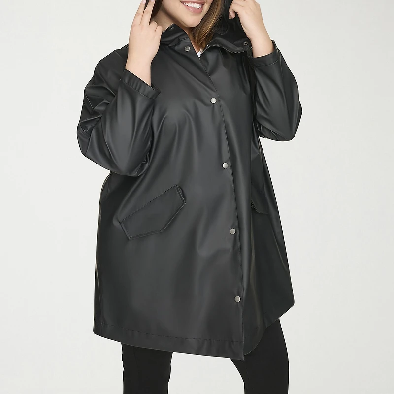 Levi's® Womens Hooded Water Resistant Midweight Plus Raincoat