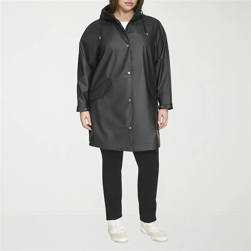 Levi's® Womens Hooded Water Resistant Midweight Plus Raincoat