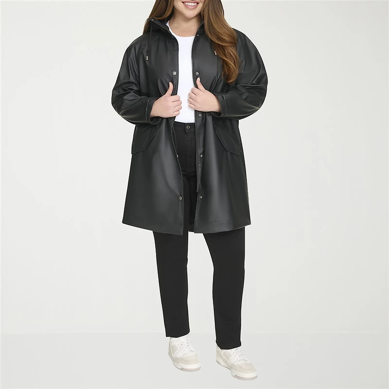Levi's® Womens Hooded Water Resistant Midweight Plus Raincoat