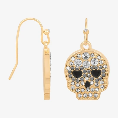Bijoux Bar Womens Skull Drop Earrings