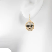 Bijoux Bar Womens Skull Drop Earrings