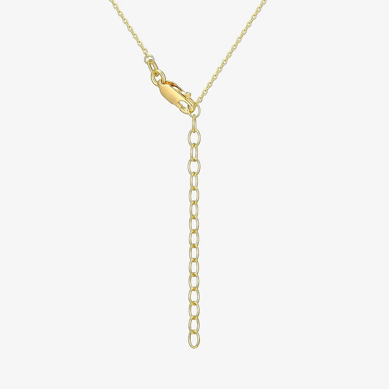 Womens White Mother Of Pearl 18K Gold Over Silver 18 Inch Pendant Necklace