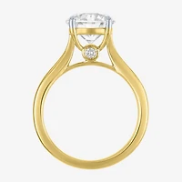 (G / Si1-Si2) Womens 3 CT. T.W. Lab Grown White Diamond Sterling Silver Round Engagement Ring