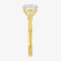 (G / Si1-Si2) Womens 3 CT. T.W. Lab Grown White Diamond Sterling Silver Round Engagement Ring
