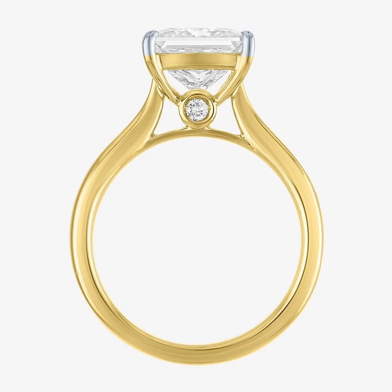(G / Si1-Si2) Womens 3 CT. T.W. Lab Grown White Diamond Sterling Silver Engagement Ring
