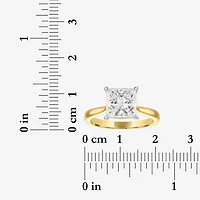 (G / Si1-Si2) Womens 3 CT. T.W. Lab Grown White Diamond Sterling Silver Engagement Ring