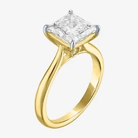 (G / Si1-Si2) Womens 3 CT. T.W. Lab Grown White Diamond Sterling Silver Engagement Ring